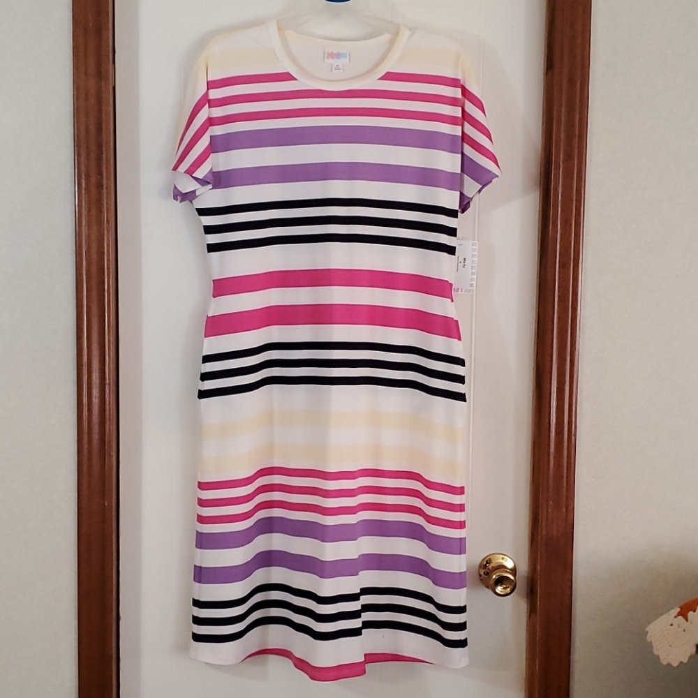 NWOT Lularoe Striped Marly Dress - Medium